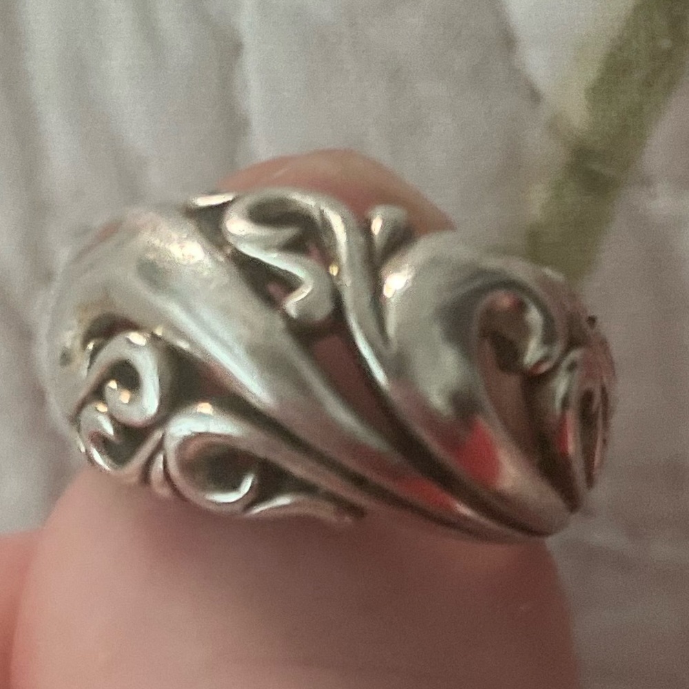 fancy sterling silver ring
